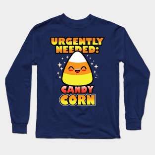 Cute Kawaii Candy Corn Halloween Trick Or Treat Meme Long Sleeve T-Shirt